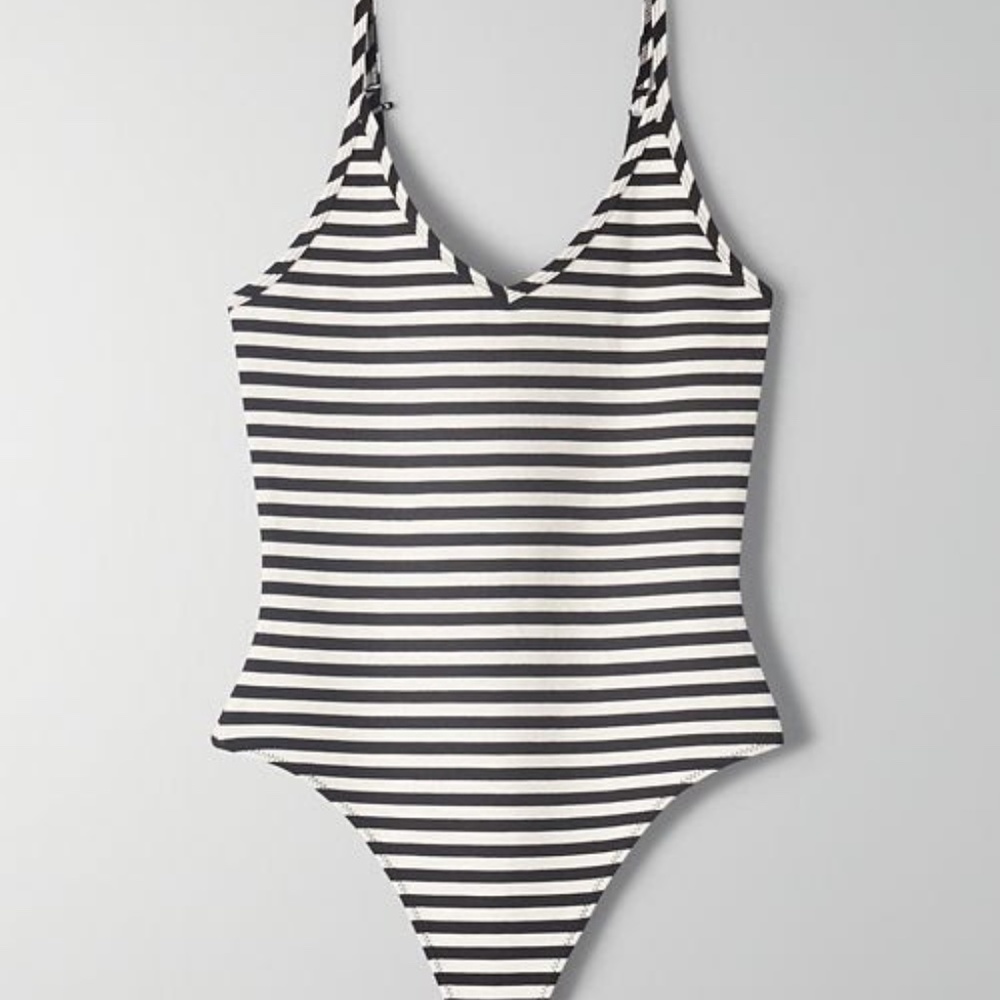 Aritzia NWT Striped Bodysuit